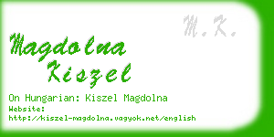 magdolna kiszel business card